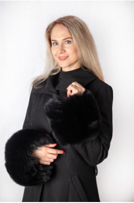 Black Fox Fur Cuffs